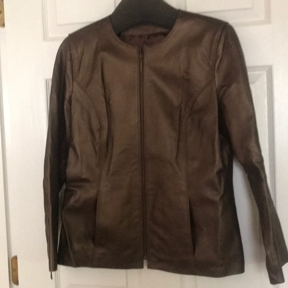 Bronze Leather Jacket - image 1